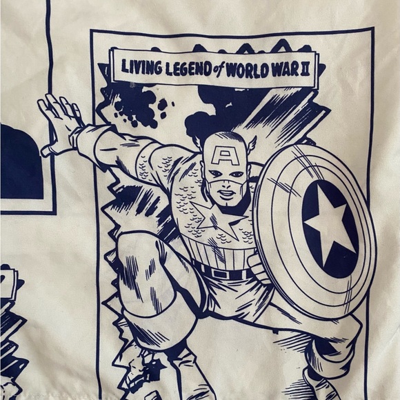 Marvel Kids Comic Characters blue white Asgard twin fitted & flat sheet - Picture 7 of 11